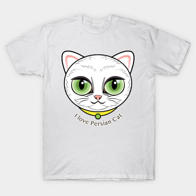 I Love Cat Cat T-Shirt by zoneo